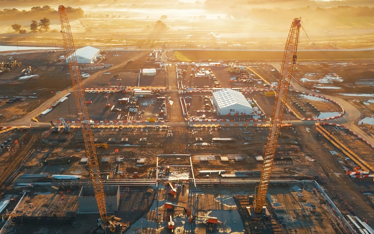 A Meta data centre under construction in Louisiana