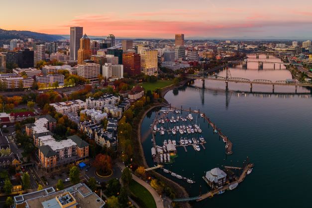 Portland's inclusion on the list is down to its "dense fiber and sites available in the local market cluster". 
